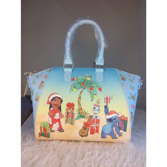 NWT Loungefly Lilo & Stitch Tropical Holiday Satchel Bag - Picture 1 of 2